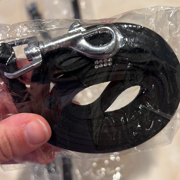 NIB 2pc Cat Rhinestone bow Harness/ Leash - Picture 3 of 3